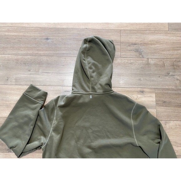 Nobull Hoodie Mens M Olive Green Pullover Kangaroo Pockets Training Logo - Picture 9 of 9